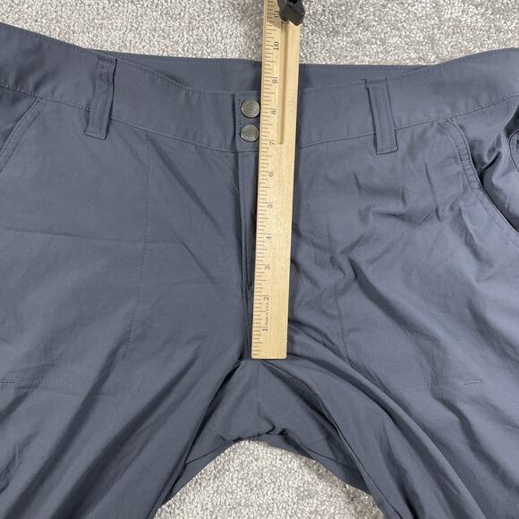 Columbia Shorts Womens 14 Nylon Hiking Ripstop Stretch Outdoors Capris Blue Gray - Picture 11 of 13